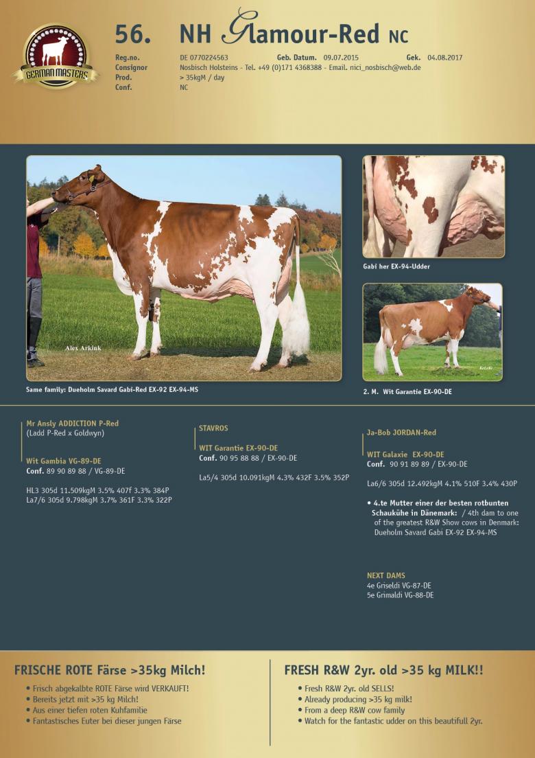 Datasheet for Lot 56. NH Glamour-Red NC